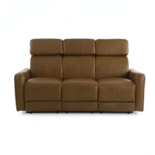 Sofa reclinable 3pts cuero eco visalia capuccino
