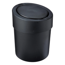 Basurero de plastico c/ boton de apertura 5,00l negro